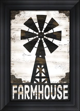 Framed Farmhouse Windmill Print
