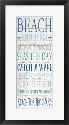 Framed Beach Knowledge Print