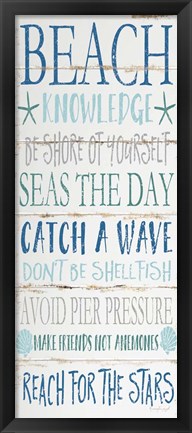 Framed Beach Knowledge Print