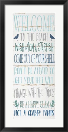 Framed Welcome to the Beach Print