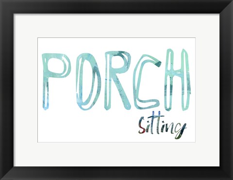 Framed Porch Sitting I Print