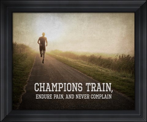 Framed Champions Train Man Color Print
