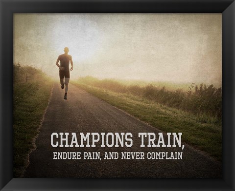 Framed Champions Train Man Color Print