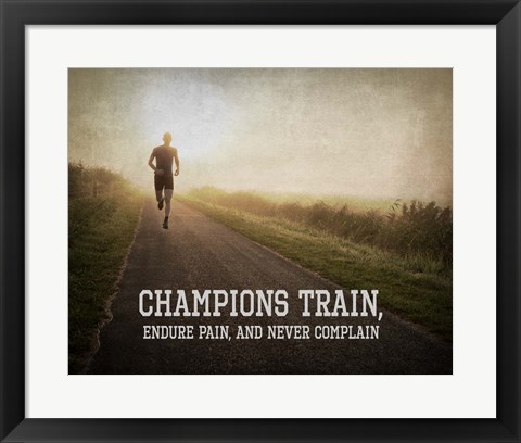 Framed Champions Train Man Color Print