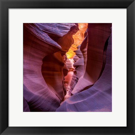 Framed Fire In Canyon Print