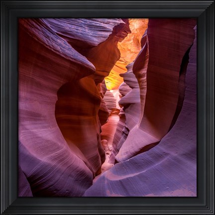 Framed Fire In Canyon Print