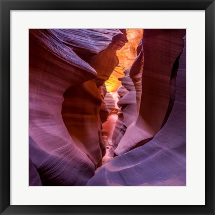 Framed Fire In Canyon Print