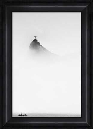 Framed Cristo In The Mist Print
