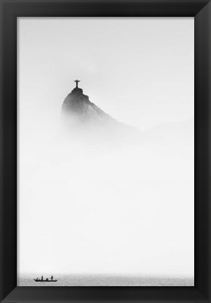 Framed Cristo In The Mist Print