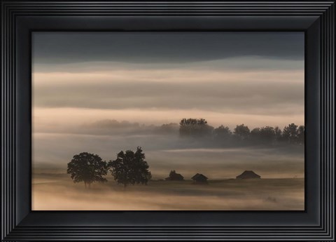 Framed Dense Fog Over The Moos Print
