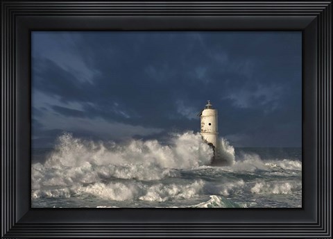 Framed Faro Di Mangiabarche(Calasetta-Sardegna) Print