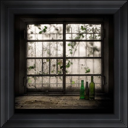 Framed Still-Life With Glass Bottle Print