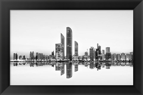 Framed Abu Dhabi Urban Reflection Print