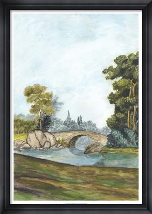 Framed Scenic French Wallpaper III Print