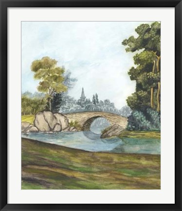 Framed Scenic French Wallpaper III Print