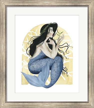Framed Deco Mermaid IV Print