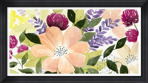 Framed Vivid Blooming I Print