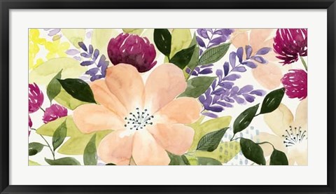 Framed Vivid Blooming I Print