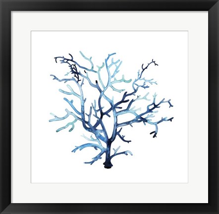 Framed Fan de la Mer VI Print