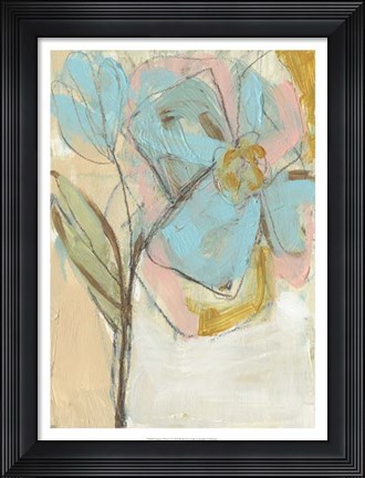 Framed Impasto Flower I Print