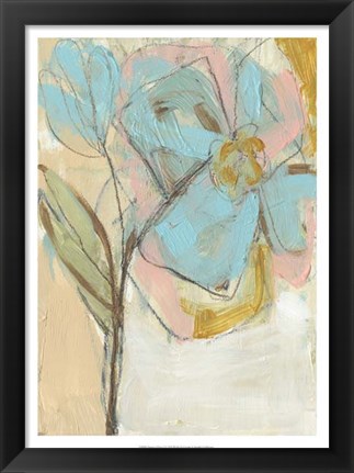 Framed Impasto Flower I Print
