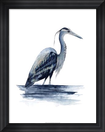Framed Azure Heron II Print