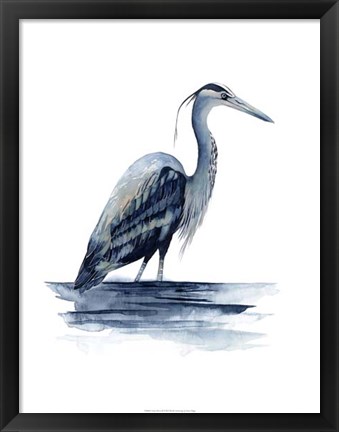 Framed Azure Heron II Print