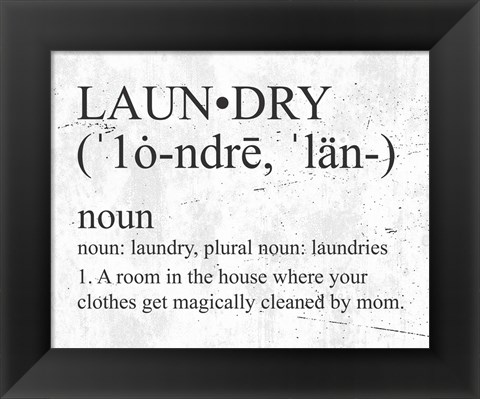 Framed Laundry Definition Print