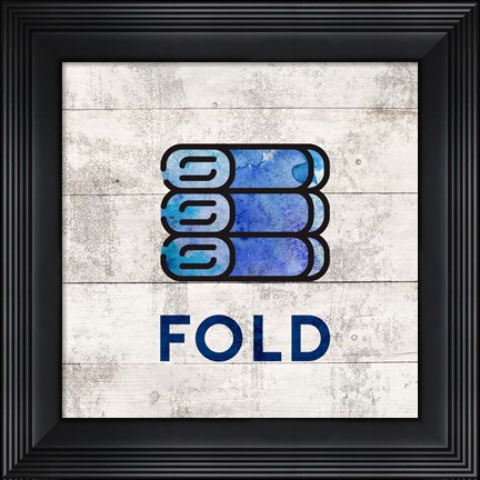 Framed Laundry Sign White Wood Background - Fold Print