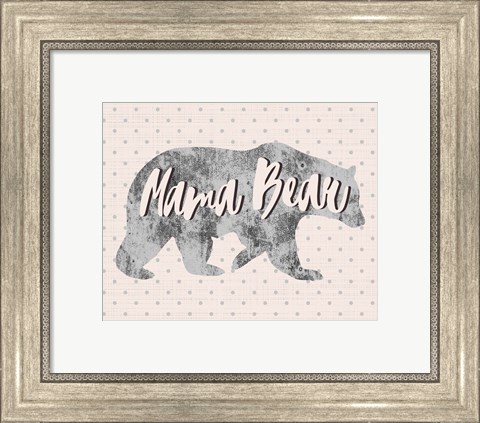 Framed Mama Bear Silhouette Print