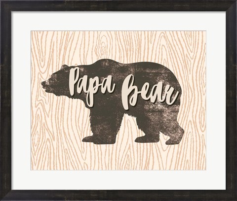 Framed Papa Bear Silhouette Print