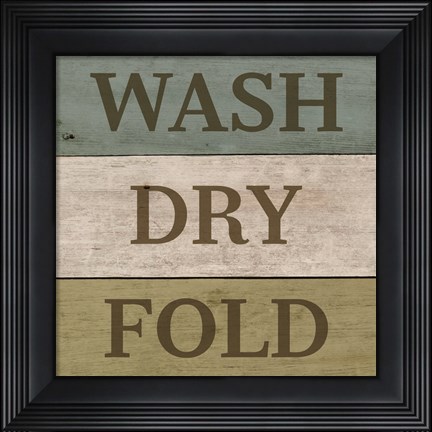 Framed Wash Dry Fold Painted Wood Print