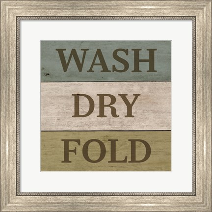 Framed Wash Dry Fold Painted Wood Print