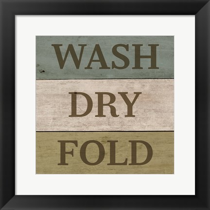 Framed Wash Dry Fold Painted Wood Print