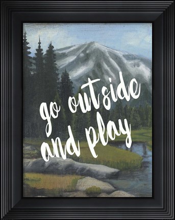 Framed Adventure Typography I Print