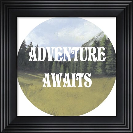 Framed Adventure Typography III Print