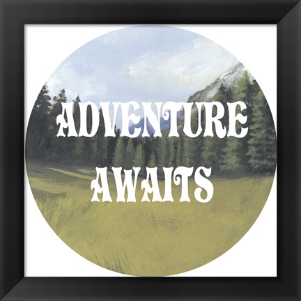 Framed Adventure Typography III Print