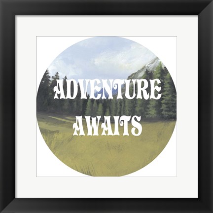 Framed Adventure Typography III Print