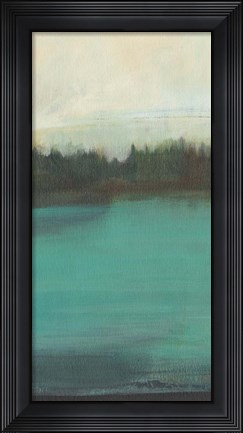 Framed Teal Lake View I Print
