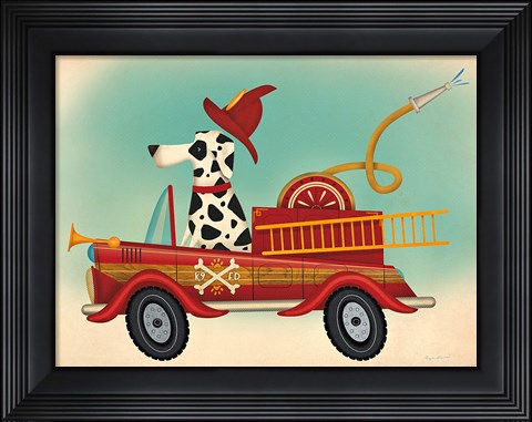 Framed K9 Fire Department Print