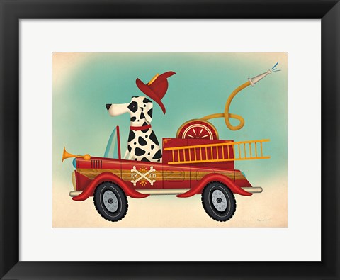 Framed K9 Fire Department Print