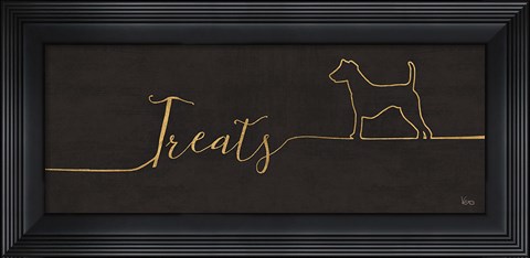 Framed Underlined Dogs III Black Print