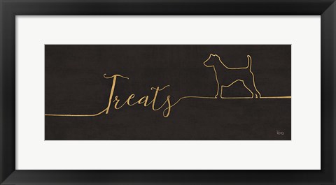 Framed Underlined Dogs III Black Print