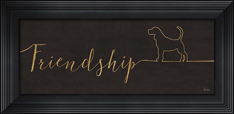Framed Underlined Dogs II Black Print