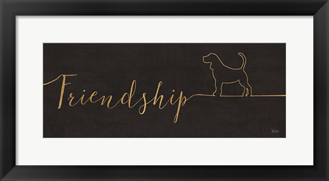 Framed Underlined Dogs II Black Print