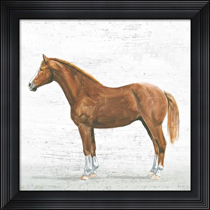 Framed Natural Charm II Sq on Wood Print