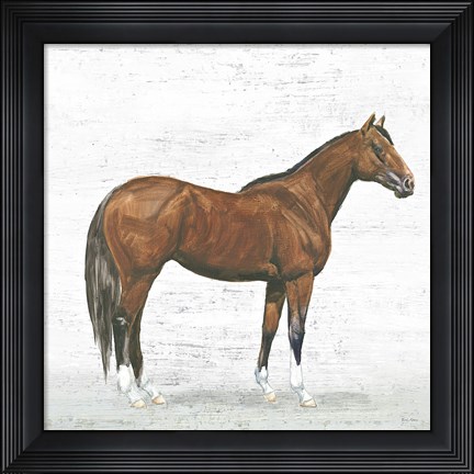 Framed Natural Charm I Sq on Wood Print