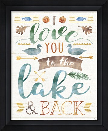 Framed Lake Love II Print