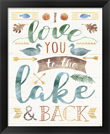 Framed Lake Love II Print