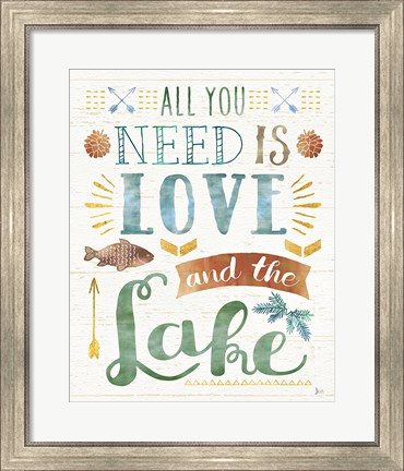 Framed Lake Love I Print